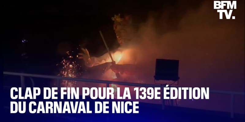  Roi brûlé, feux d'artifice...Clap de fin pour la 139e édition du carnaval de Nice célébrant la pop culture  