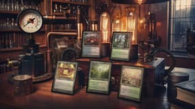 Une illustration du jeu de cartes populaires, Magic: The Gathering, imaginé par l'IA.