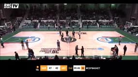 Les énormes paniers de Nyanga et Szarzewski sur le parquet de Nanterre