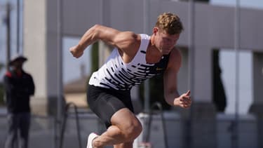Athlétisme - Kevin Mayer lors du décathlon de San Diego, pour décrocher sa qualification pour les JO de Paris 2024