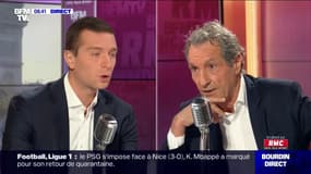 Passe d'armes entre Jordan Bardella et Jean-Jacques Bourdin sur les recommandations de Bruxelles sur la réforme des retraites 