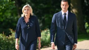 Marine Le Pen et Jordan Bardella à l'Élysée le 26 août 2024 