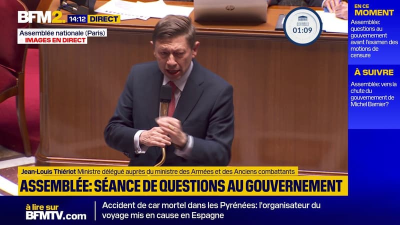 Motions de censure: le ministre Jean-Louis Thiériot en appelle à 