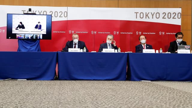 Conférence de presse sur les JO de Tokyo tenue le 18 novembre