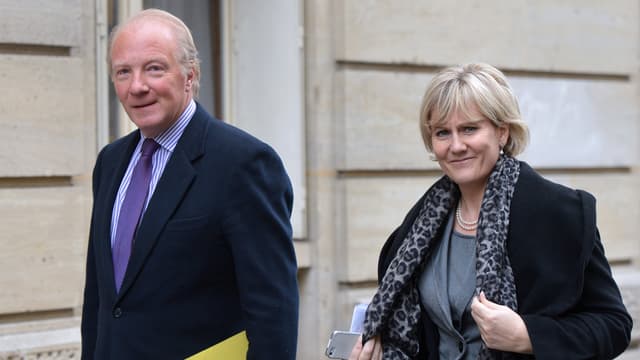 Brice Hortefeux et Nadine Morano, le 10 avril 2013 à Paris. (Photo d'illustration)