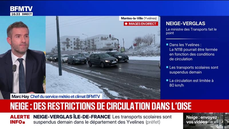 Neige: plus de 700 kilomètres de bouchons enregistrés à 16h30 en Île-de-France