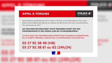 L'appel à témoins a été diffusé ce mercredi matin par la police du Nord.