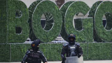 Des policiers colombiens, à Bogota en décembre 2018 (photo d'illustration)