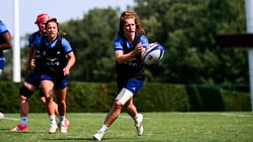 Suspendue pour le premier match, Pauline Bourdon Sansus prépare la Coupe du monde de rugby féminine avec le XV de France, le 5 août 2025.