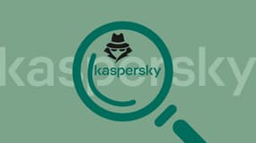 Le logo de l'entreprise russe Kaspersky, spécialisée dans la sécurité des systèmes informatiques. 