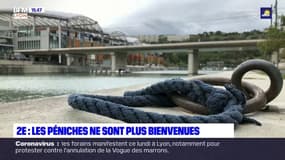 Lyon: les péniches amarrées sur la darse de la Confluence ne sont plus les bienvenues