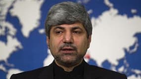 Le porte-parole du ministère iranien des Affaires étrangères, Ramin Mehmanparast. L'Iran a invité des ambassadeurs auprès de l'Agence internationale de l'Energie atomique (AIEA), dont des diplomates du groupe P5+1, à visiter ses installations nucléaires.