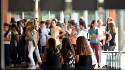 La rentrée des classes dans un collège de Saint-Lys, près de Toulouse, le 5 septembre 2017