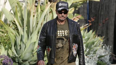 Le chanteur Johnny Hallyday arrive à un concert privé à Los Angeles, le 25 mai 2007.