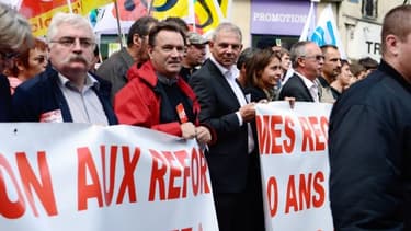 La manifestation parisienne menée par Thierry Lepaon (photo), le leader de la CGT, a rassemblé 15.000 personnes selon la police.