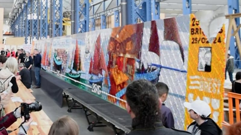 Plus de 250.000 briques: Brest revendique le record du plus grand Lego du monde
