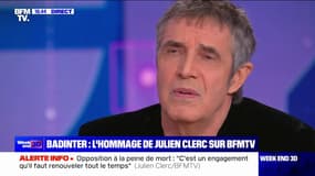 Abolition de la peine de mort: Robert Badinter "avait une intime conviction, contre la majorité du pays", affirme Julien Clerc