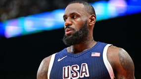 LeBron James avec la sélection américaine de basket, le 15/07/2024