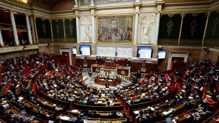 L'Assemblée nationale lors d'une séance de questions au gouvernement, le 15 février 2023 à Paris (photo d'illustration)