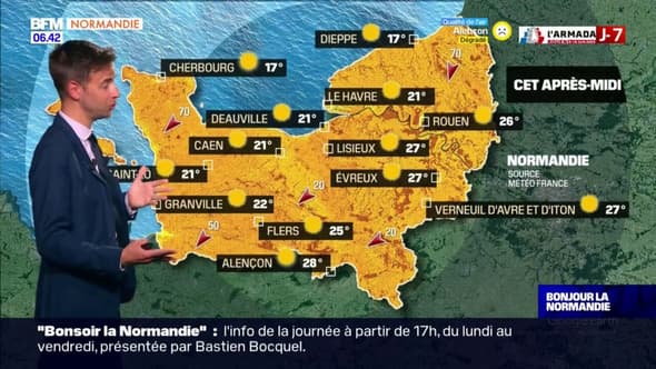 Météo Normandie: du vent et du soleil ce jeudi, jusqu'à 21°C à Deauville et 28°C à Alençon