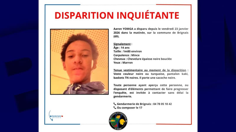 Un adolescent de 14 ans porté disparu à Brignais dans le Rhône, un appel à témoins lancé