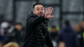 Roberto De Zerbi pendant un match de l'OM en Ligue 1, le 24 janvier 2026