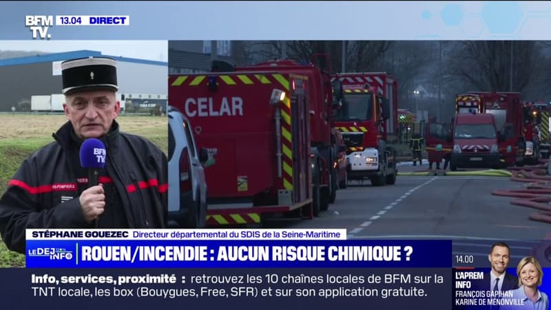 Incendie à Rouen: les pompiers prévoient l'extinction des derniers foyers 