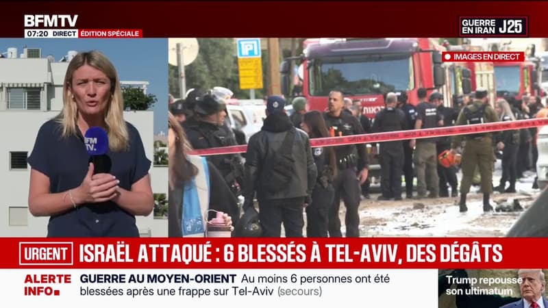 Guerre au Moyen-Orient: depuis ce matin, l'Iran mène "une nouvelle salve de missiles" en direction d'Israël, au moins 6 blessés