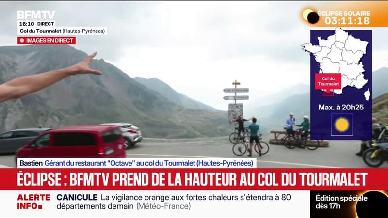 Éclipse solaire: "On va essayer d'avoir des places pour tout le monde", indique le gérant d'un restaurant dans les Hautes-Pyrénées