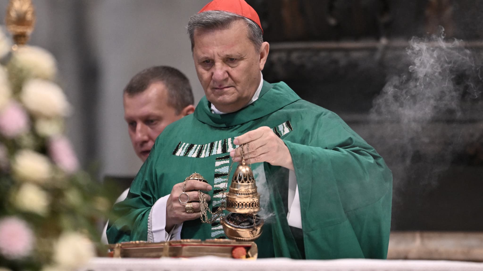 Le cardinal Mario Grech, secrétaire général du Synode des évêques, assiste à la messe de clôture de la 16e assemblée générale du Synode des évêques, dans la basilique Saint-Pierre, le 29 octobre 2023 au Vatican. Le cardinal Mario Grech, secrétaire général du Synode des évêques, assiste à la messe de clôture de la 16e assemblée générale du Synode des évêques, dans la basilique Saint-Pierre, le 29 octobre 2023 au Vatican.
