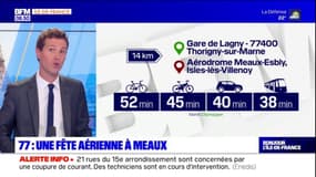 Vos temps de transports pour la fête aérienne de Meaux