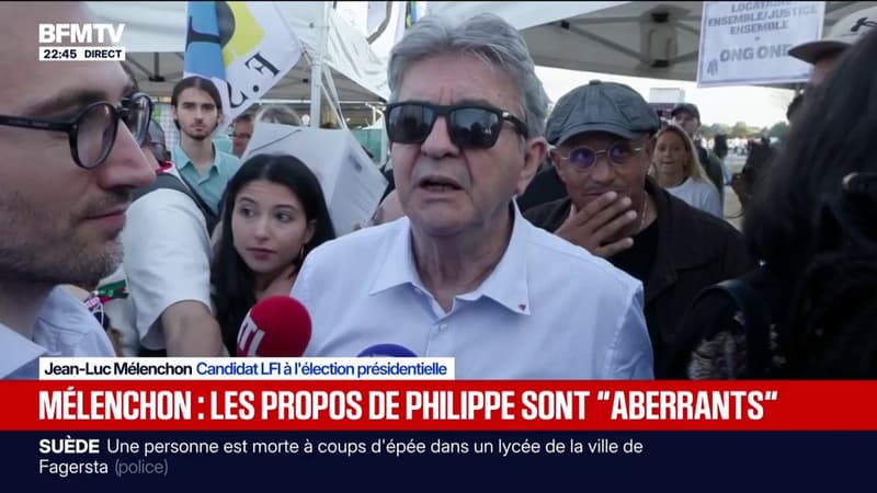 Propos d'Édouard Philippe à Mayotte: "C'est aberrant, ridicule et provocateur", déclare Jean-Luc Mélenchon, candidat LFI à l'élection présidentielle