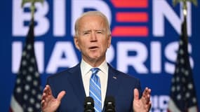 Le candidat démocrate à la Maison Blanche Joe Biden s'exprime depuis Wilmington, dans le Delaware , le 4 novembre 2020