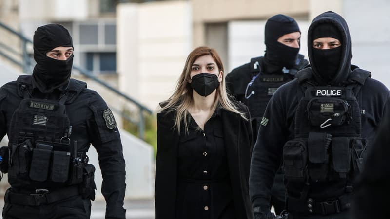 Roula Pispirigou, une femme de 35 ans condamnée pour avoir tué ses trois filles, le 9 janvier 2023 à Athènes