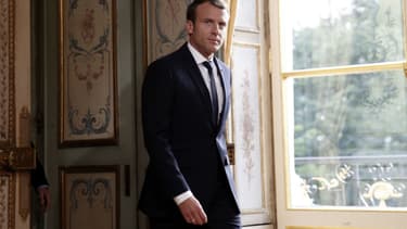 Emmanuel Macron au Palais de l'Elysée le 30 octobre 2017.