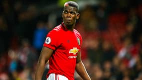 Paul Pogba avec Manchester United, à Old Trafford le 2 octobre 2019