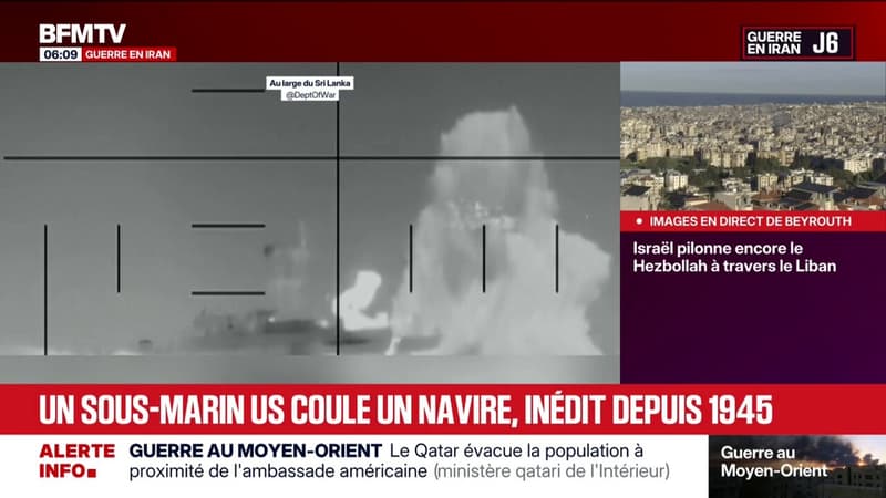 Guerre au Moyen-Orient: un sous-marin américain coule un navire iranien, une première depuis la Seconde guerre mondiale