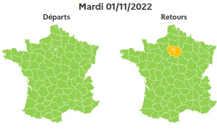 The day is classified orange in Ile-de-France in the direction of the laps this Tuesday, November 1.