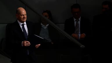 Le chancelier Olaf Scholz au Bundestag le 16 décembre 2024.
