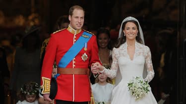 Kate Middleton et le prince William lors de leur mariage le 29 avril 2011