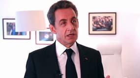 Nicolas Sarkozy lors de ses voeux.