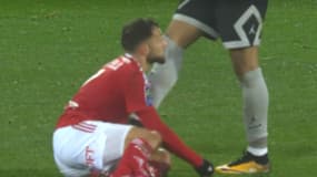 Kylian Mbappé face à Haris Belkebla, à Brest le 11 mars 2023