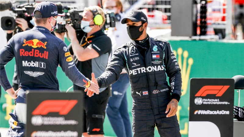 Lewis Hamilton et Max Verstappen