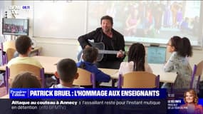 Patrick Bruel rend hommage aux enseignants en chanson dans son ancienne école à Argenteuil