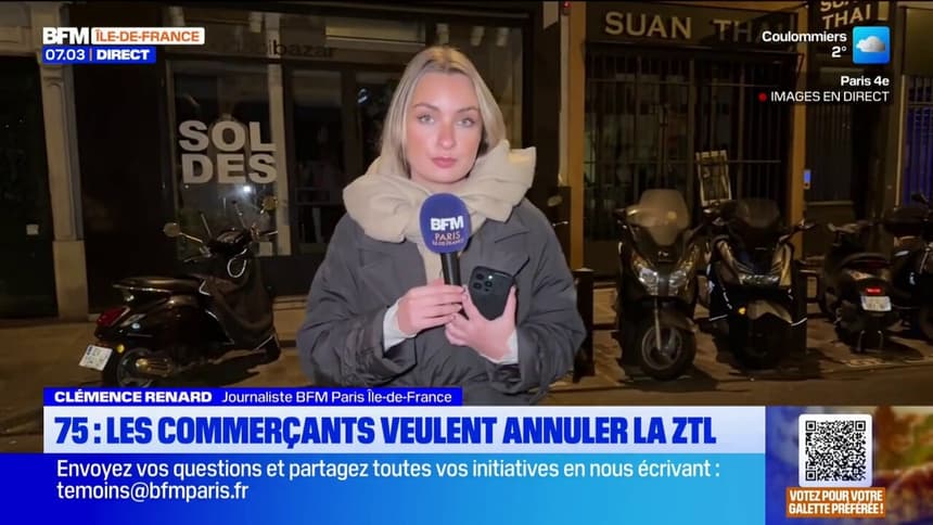 Paris: face à la diminution de la clientèle, des commerçants blâment la ZTL