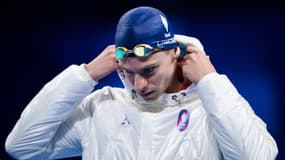 Léon Marchand avant sa course, JO de Paris 2024, 3 août 2024