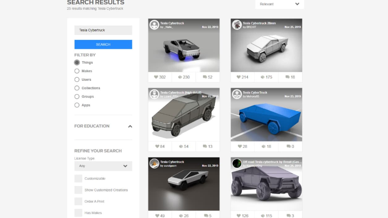 Plus d'une vingtaine de modèles de cybertrucks à imprimer soi-même sont disponibles. Plus d'une vingtaine de modèles de cybertrucks à imprimer soi-même sont disponibles.