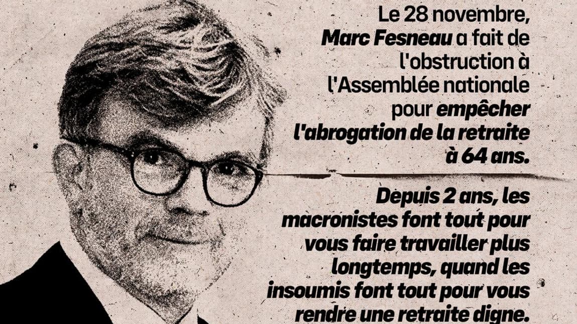 Les tracts imaginés par LFI contre les députés défendant la réforme des retraites.
