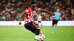 Iñaki Williams lors de la demi-finale de Supercoupe d'Espagne entre le FC Barcelone et l'Athletic Club, le 8 janvier 2025.