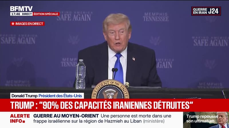 "Je crois que personne ne veut être à la tête de l'Iran", déclare Donald Trump